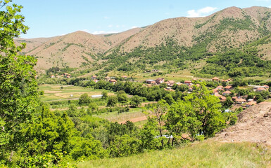 View of the village of Srbovac on Kosovo