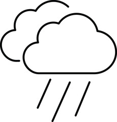 Rain weather Isolated Vector icon which can easily modify or edit

