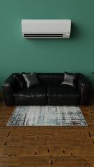air conditioner in the room. 3d render