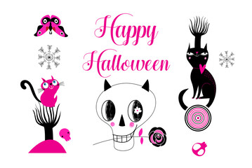 Bright Halloween greeting card