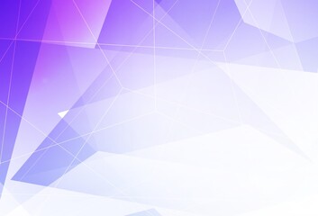Fototapeta premium Light Purple vector texture with triangular style.