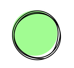 Abstract color circle as line drawing on white background. Vector