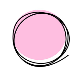 Abstract color circle as line drawing on white background. Vector