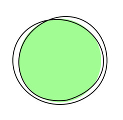Abstract color circle as line drawing on white background. Vector