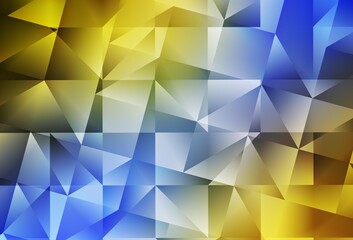 Light Blue, Yellow vector low poly background.