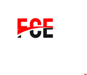 Obraz premium FCE Letter Initial Logo Design Vector Illustration