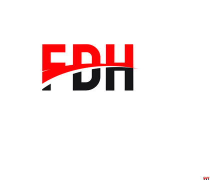 FDH Letter Initial Logo Design Vector Illustration