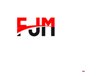 FJM Letter Initial Logo Design Vector Illustration