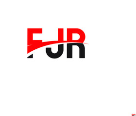 FJR Letter Initial Logo Design Vector Illustration