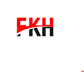 FKH Letter Initial Logo Design Vector Illustration