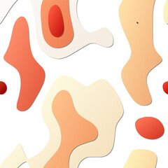 Colorful abstract layers. Papercut style background. Vibrant 3d topography shapes. Authentic banner, poster, brochure, template, flyer design. Elegant vector illustration.