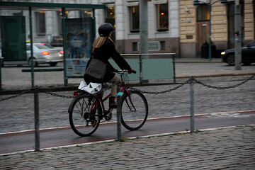 person on bicycle