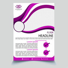 A4 flyer design template. Flyer Corporate Template Design, graphic elements, Template Design, abstract business flyer, layout.