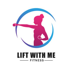 Fitness logo isolated on white background. Trendy fitness logo for web site, label, poster, placard, t shirt and banner. Fitness logo for ads, flyer and wallpaper. Fitness logo vector illustration