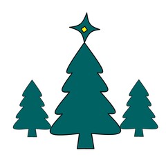 Cute and simple illustration icons at Christmas