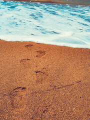 footprints in the sand
