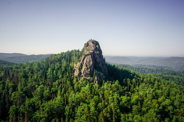 Central pillars in the Krasnoyarsk Pillars nature reserve
