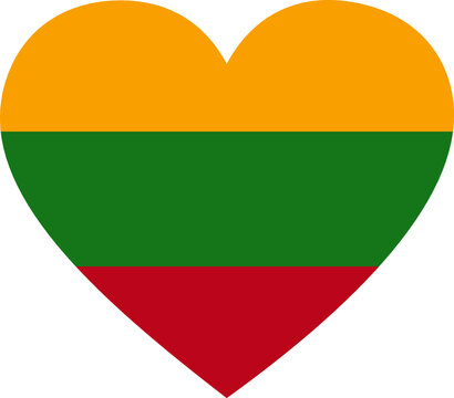 recommend clip art: Flag of Lithuania inside heart shape