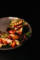 grilled chicken with vegetables