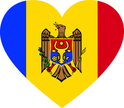 recommend clip art: Flag of Moldova inside heart shape