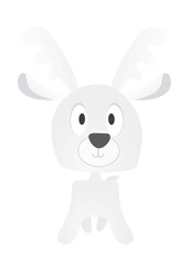 Cute deer icon. vector illustration