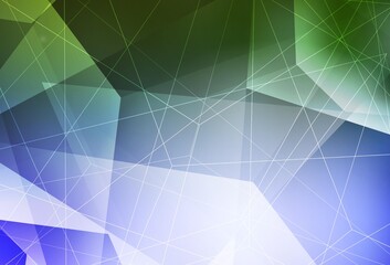 Light Pink, Green vector texture with triangular style.