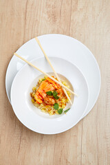 Risotto with fresh shrimps and herbs