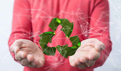 Fototapeta na wymiar Concept of recycling - 3d rendering ecology