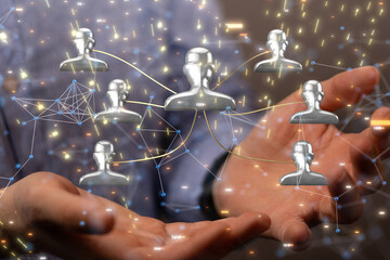hierarchy connection team group digital