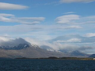 lake and mountains