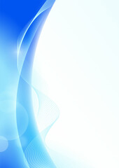 Background wave curves and lines light blue color vector