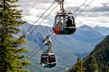 Sulphur Mountain Gondola-kabelbaan in Banff National Park in de Canadese Rocky Mountains