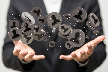 Concept of Network, internet communication. 3d illustration