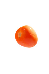 Fresh red tomato on white background. Colombian tomato.