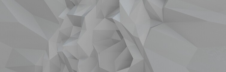 Fototapeta premium Abstract white and gray geometric polygon minimal subtle background