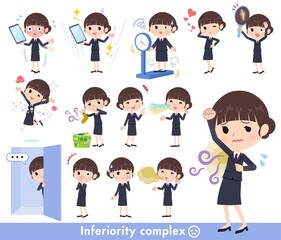 劣等感に関する郵便スーツ女性のセット