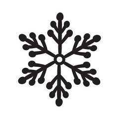 Christmas calligraphic snowflake. hand drawn vector icon in trendy flat style isolated on white background. Xmas snow icon illustration