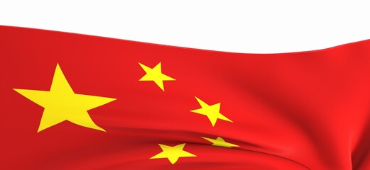 china red flag with yellow stars background