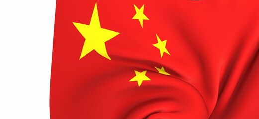 china red flag with yellow stars background