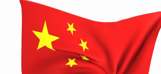 china red flag with yellow stars background