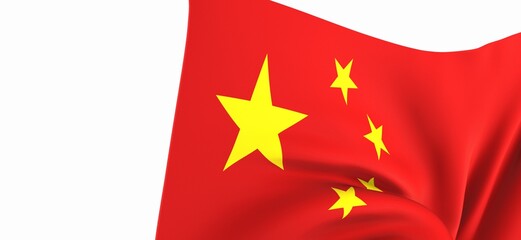 china red flag with yellow stars background