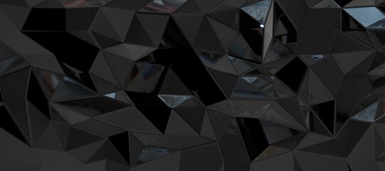Obraz premium Abstract dark polygonal mosaic background