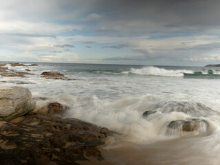 waves on the beach