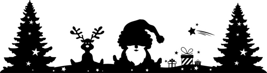Christmas Santa Claus Moose Vector