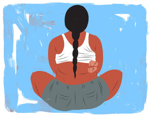 Mother breastfeeding her baby seen from behind