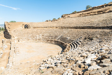 Ruined theatre of Alabanda ancient city in Aydin province of Turkey.