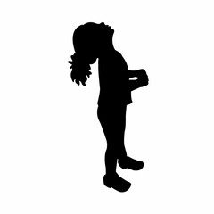 a girl body silhouette vector