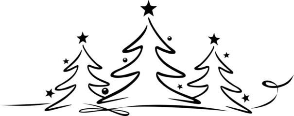 Christmas Tree Vector Drawing