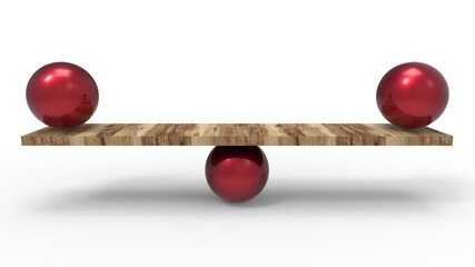 3D rendering - perfect balance between spheres