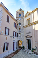 Fototapeta na wymiar A church of Castro dei Volsci, medieval town of Lazio region, Italy.
